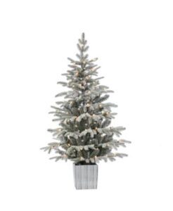 arbol de navidad pequeño con decoraciones blancas