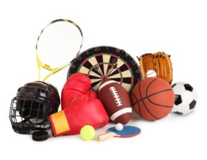 diferentes accesorios de deportes
