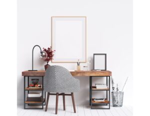 escritorio con una silla moderna
