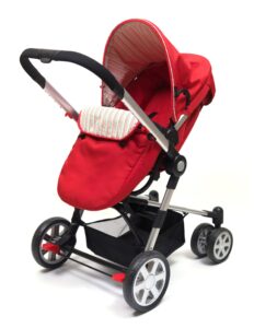 coche para bebes de color rojo
