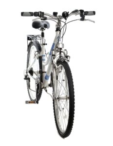 bicicleta de cambios de color blanco
