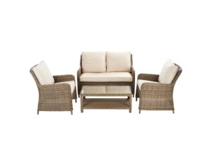 muebles de mimbre del patio