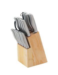 juego de cuchillos con su base